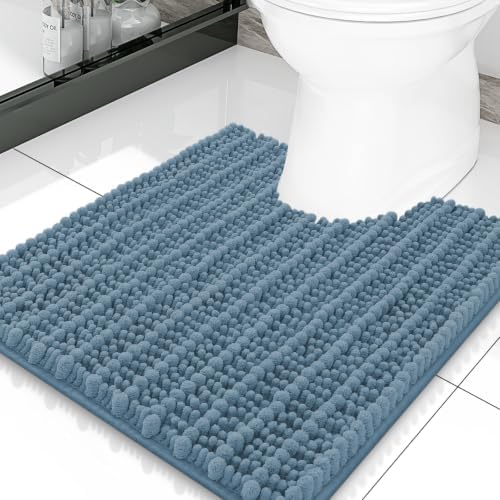 Smiry Bathroom Toilet Rugs U Shaped 20X20, Chenille Bath mats by Smiry