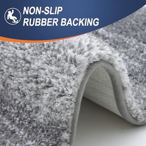 OLANLY Bathroom Runner Rug 59x20, Extra Soft Absorbent Microfiber Bath Rugs - Image 5
