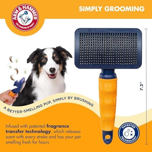 Arm & Hammer Deodorizing Slicker Dog Brush, Sweet Lily & Vanilla - Image 2