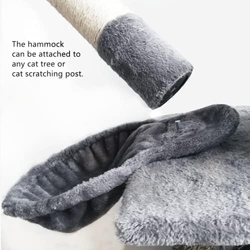 SHENGOCASE 2-Pack 13" Grey Cat Tree Tower Replacement Basket Lounger Hammock Bed - Image 3