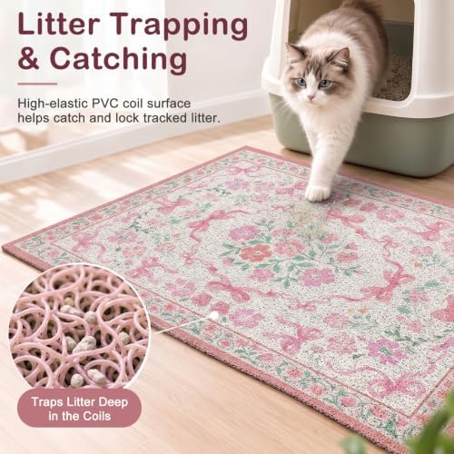 Unicorn Catcher 33"x22" Cat Litter Mat Non-Slip Washable Litter Box Mat - Image 2