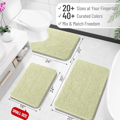 OLANLY Bathroom Runner Rugs 59x24, Extra Soft Absorbent Chenille Bath Rugs - Image 2