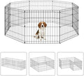 NChanmar Pet Dog Palypen Metal Dog Fence 24 Inch Height 8 Panels by NChanmar