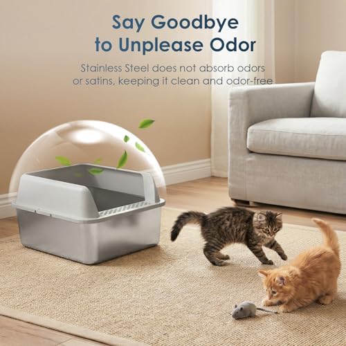 Suzzipaws Stainless Steel Cat Litter Box - Image 7