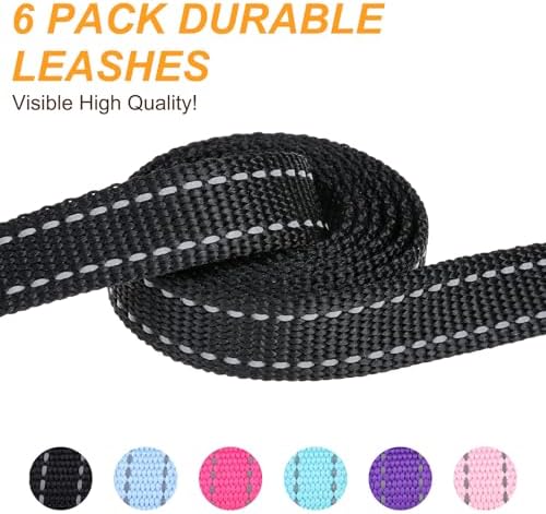 BEAUTYZOO Dog Leash for Large Dogs, 5FT Heavy Duty Rope Leash Bulk, 6 Pack - Image 2