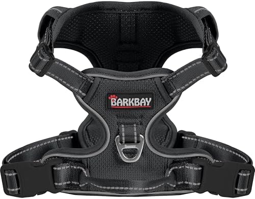 BARKBAY Dog Harness for Large Dog No Pull Mesh 2 Clips Dog Vest by BARKBAY