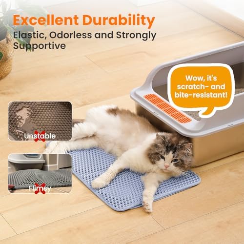 Small Cat Litter Mat, Double Layer Honeycomb Litter Box Mat - Image 6