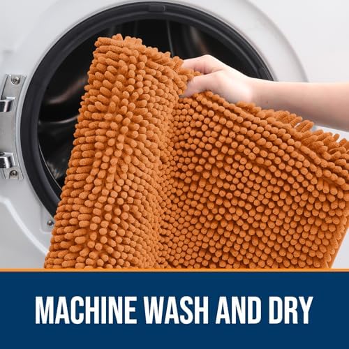 OLANLY Dog Door Mat for Muddy Paws 54x32, Super Absorbent Chenille Mud Mat - Image 5