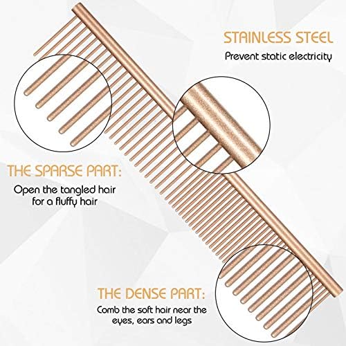 3 Pcs Stainless Steel Grooming Combs - Image 4