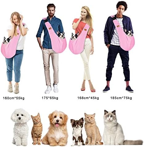 CUBY Dog and Cat Sling Carrier, Hands Free Reversible Pet Papoose Bag, Soft - Image 6