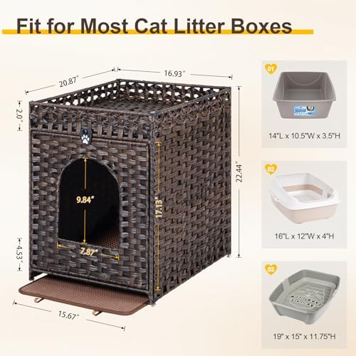 Snughome Cat Litter Box Enclosure Furniture Hidden - Image 6