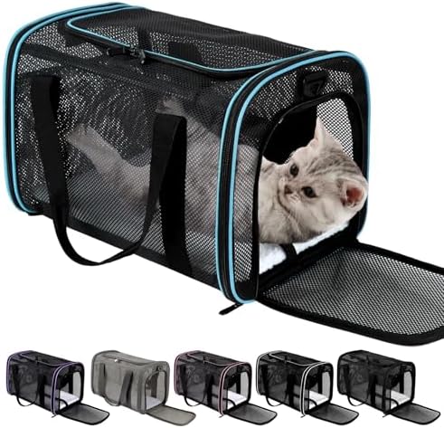 Cat Carrier, Soft-Sided Pet Carrier Bag, Breathable Mesh by Unknown