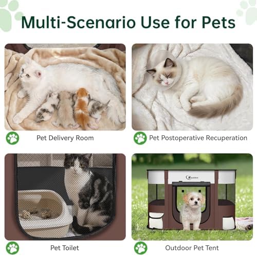 Siedihit 28" Dog Playpen, Cat Puppy Pen, Pet Portable Crate Indoor Outdoor - Image 3