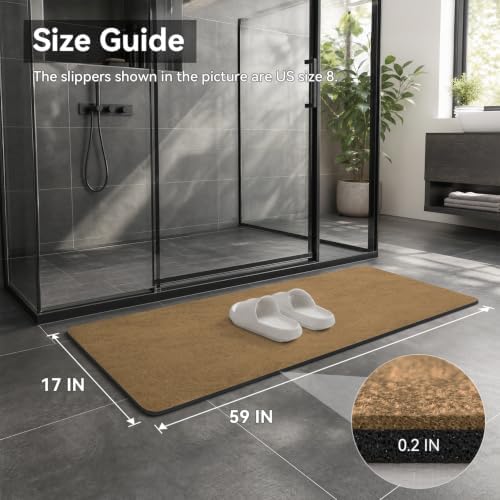 MontVoo -Bath Mat Rug-Rubber Backing Non Slip Quick Dry Absorbent Thin Bathroom - Image 2
