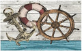 Giwawa Nautical Anchor Bath Rug Coastal Boat Bathtub Mat Extra Absorbent by Giwawa