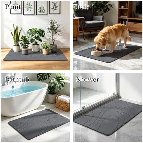 THMINS Extra Large Stone Bath Mat - Image 7