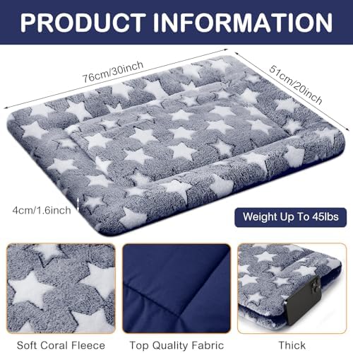 VitalCozy 4 Pcs Dog Crate Pads Soft Warm - Image 2
