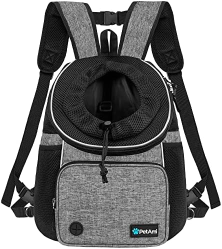 PetAmi Dog Front Carrier Backpack, Adjustable Pet Cat Chest Ventilated Dog by PetAmi