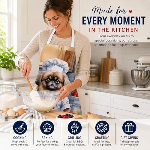 Caroline's Treasures Pekingese The Chef Apron Cooking Kitchen Server Baking - Image 6