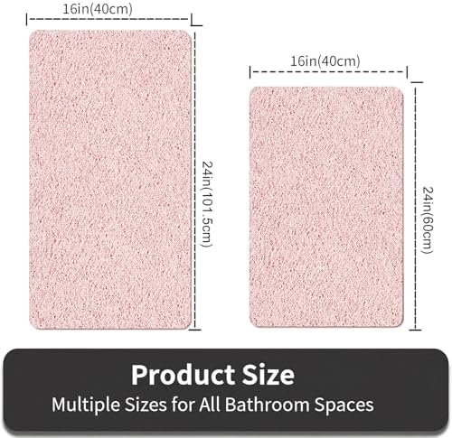Shower Mat Non Slip, 16 x 24 Inch, Soft PVC Loofah Bath Mats - Image 2