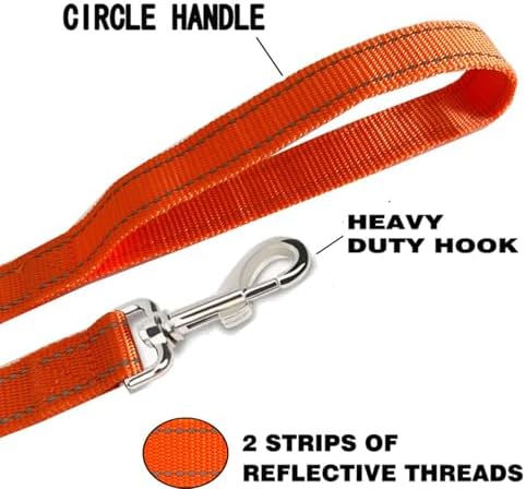Reflective Dog Leash 6FT Long, 5/8 Inch Wide, - Image 4