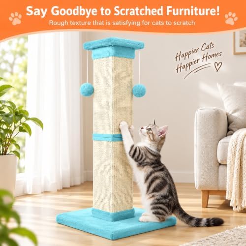 Cat Scratching Post 33 Inch Nature Sisal Cat Scratch Post - Image 3