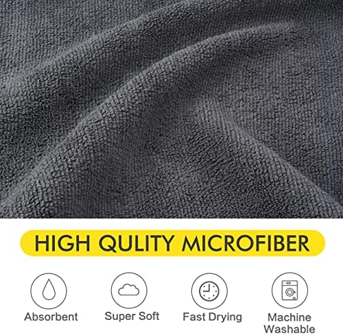 KinHwa Dog Towels for Drying Dogs, Absorbent Microfiber Pet Bath Towel Gray - Image 3