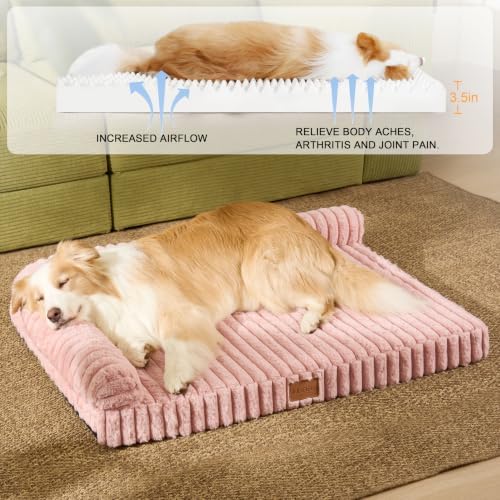 Orthopedic Large Dog Bed Furry Pet Bed, Washable Cover 36''X24'' - Image 3