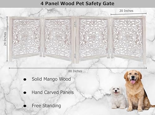 Wooden Foldable Pet Dog Gate - Image 3