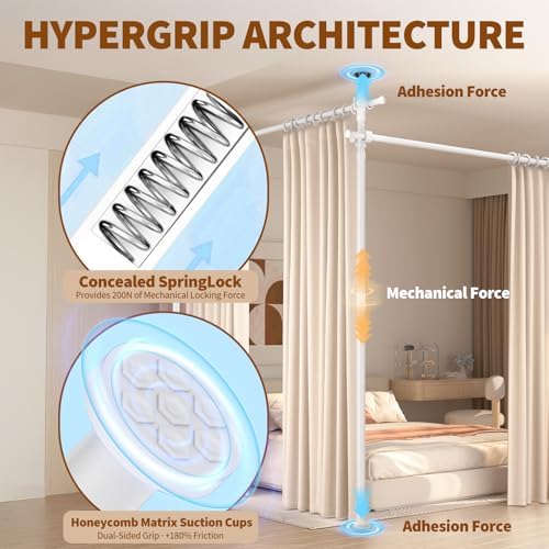 Room Divider for Room Separation, 4-10ft 28-140inch Adjustable Temporary - Image 3