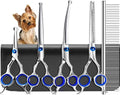 6 in 1 Professional Dog Grooming Scissors Set Pet Hair Cutting Shears Kit by Doscpe