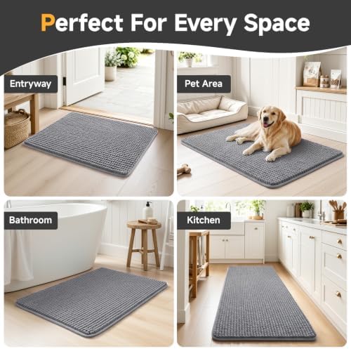 Ophanie Dark Grey Door Mat Runner 48x30, Muddy Mats - Image 7