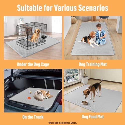 Silicone Dog Bed Mat 34"x 22" Crate Mat - Image 7