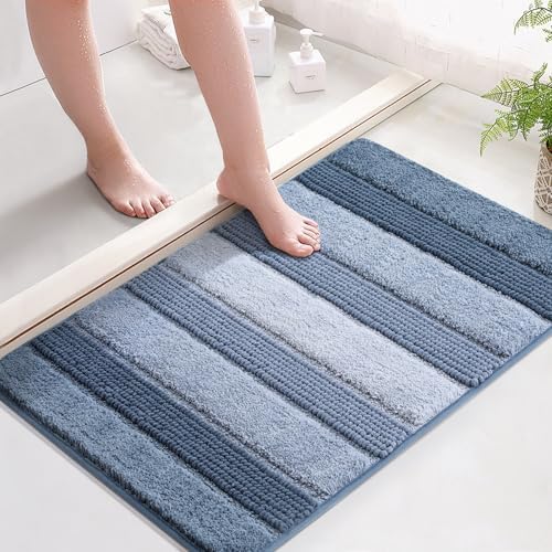 Kmson Ombre Chenille Bathroom Rugs, Ultra Soft Washable Shaggy, Fluffy Thick by KMSON
