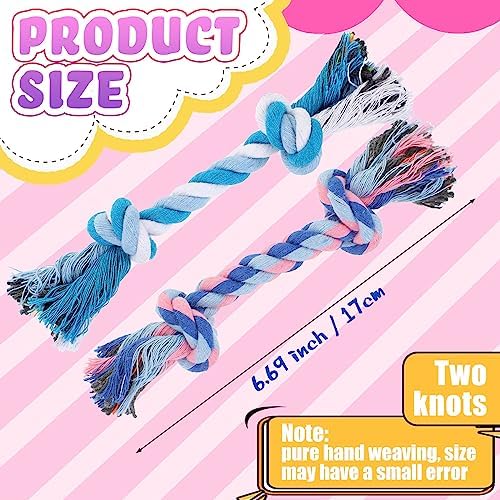 Paterr 12 Pcs Cotton Rope Toys for Small Dogs Puppy Teething - Image 2