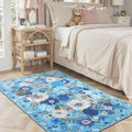 Floral Entryway 3x5 Rug for Bathroom Bedroom Washable Rug by WelcometoBabovid