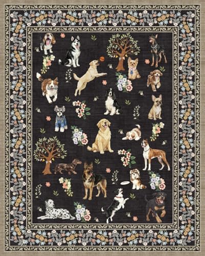 Black Area Rug 5x7 for Living Room Bedroom - Image 2