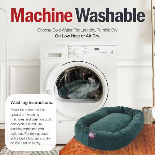 Majestic Pet 24 Inch Micro Velvet Calming Dog Bed Washable – Cozy Soft Round - Image 6