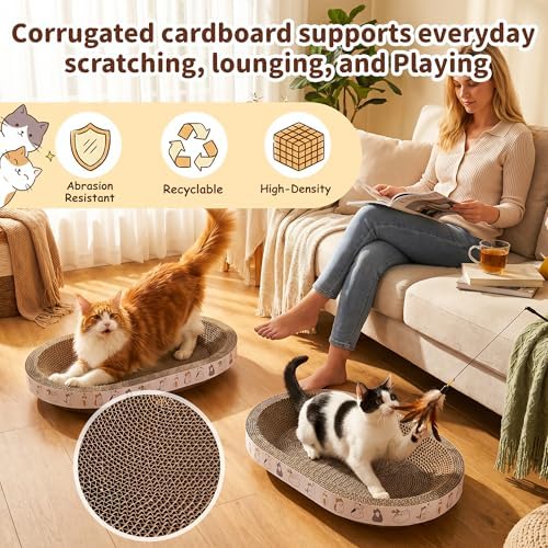 PatiencET Oval Cat Scratcher Bed - Image 4