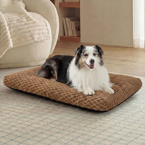 Bedsure XL WashableDog Bed for Crate, Soft Bubble Fleece, Extra Large 41" by BEDSURE