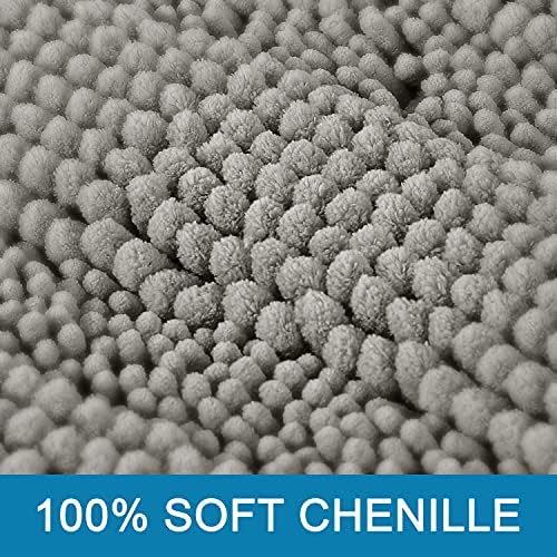 H.VERSAILTEX Bath Rugs for Bathroom Non Slip Bath Mats Extra Thick Chenille - Image 3