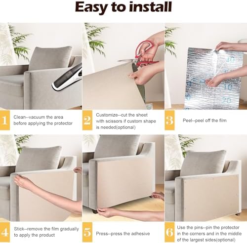 Cat Scratch Furniture Protector, 78.7"x15.8" Cat Scratch Pad - Image 4