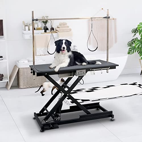 49.6” Pet Dog Grooming Table Adjustable Professional Trimming Table by JETEAGO