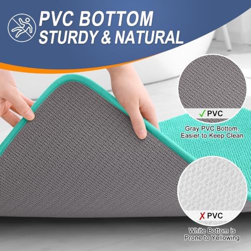 OLANLY Thick Memory Foam Bathroom Rugs 36x24, Soft Absorbent Bath Mat - Image 4