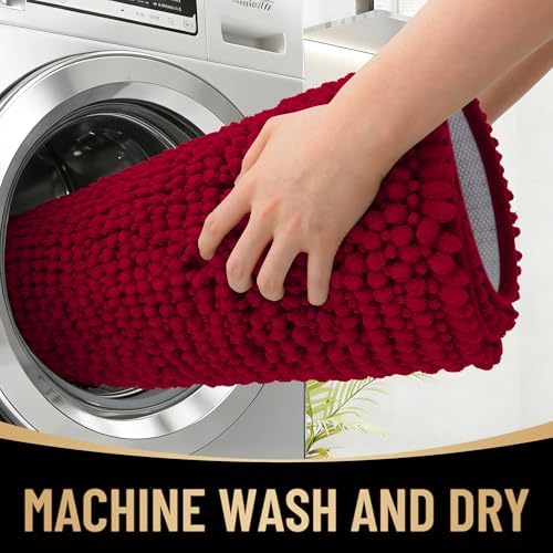 OLANLY Thick Chenille Bathroom Rugs 36x24, Soft Absorbent Bath Mat - Image 4