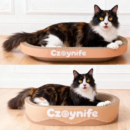 3PCS Cat Scratcher Cardboard, Oval Cat Scratch Pad Bowl Nest - Image 5