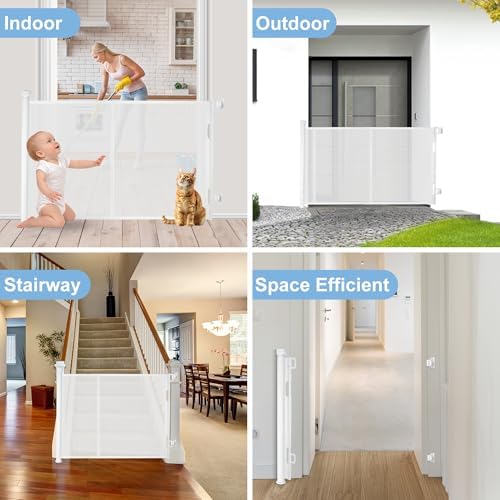 Retractable Baby Gates for Stairs& Doorways, Extends to 55" - Image 6