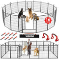 VISCOO Dog Playpen Outdoor, 16 Panels 40" High Metal Dog Fence by VISCOO