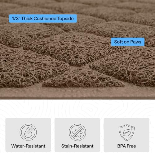 GORILLA GRIP Cat Litter Box Mat, Coiled Mesh Trapping Mats, 24x17 Brown - Image 5