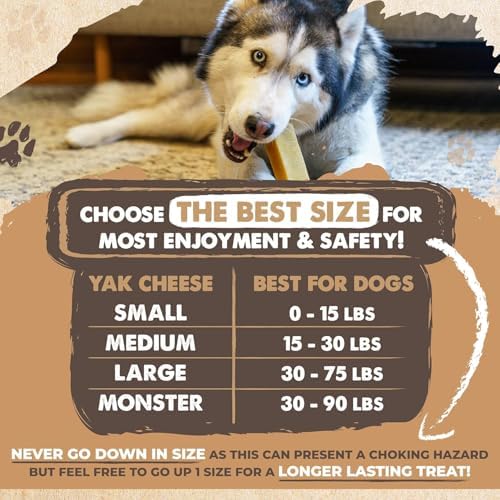 Mighty Paw Yak Cheese Chews for Dogs, All Natural Long Lasting Pet Treats. - Image 4